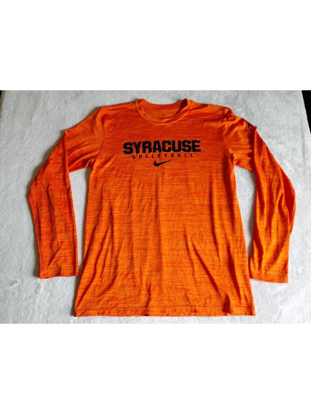 Nike Syracuse Volleyball Long Sleeve T Shirt Mens Medium Orange NCAA Athletic